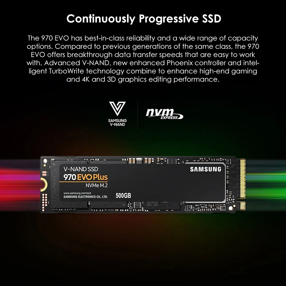 Samsung 970 EVO PLUS M.2 SSD 250 ГБ 500 ГБ 1 ТБ nvme pcie Внутренний твердотельный диск HDD жесткий диск для ноутбука Настольный ПК диск
