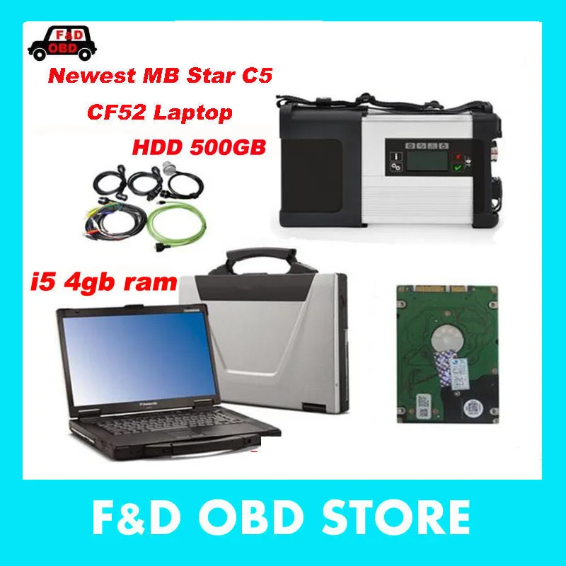 MB Star SD Connect C5 Wifi with 500gb HDD in CF52 i5 4g Laptop Newest Software Super | Автомобили и мотоциклы