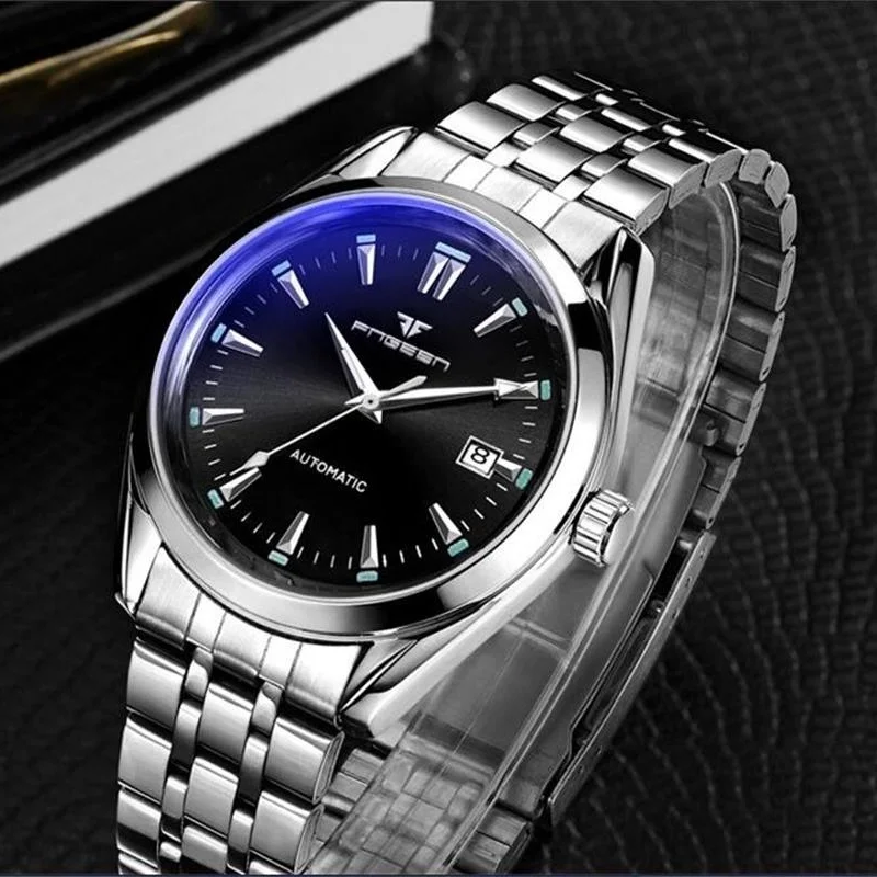 

Top Brand Fashion Luxury Fngeen Wristwatch for Men Steel Luminous Waterproof Saats Tourbillon Self Wind Mechanical Watches