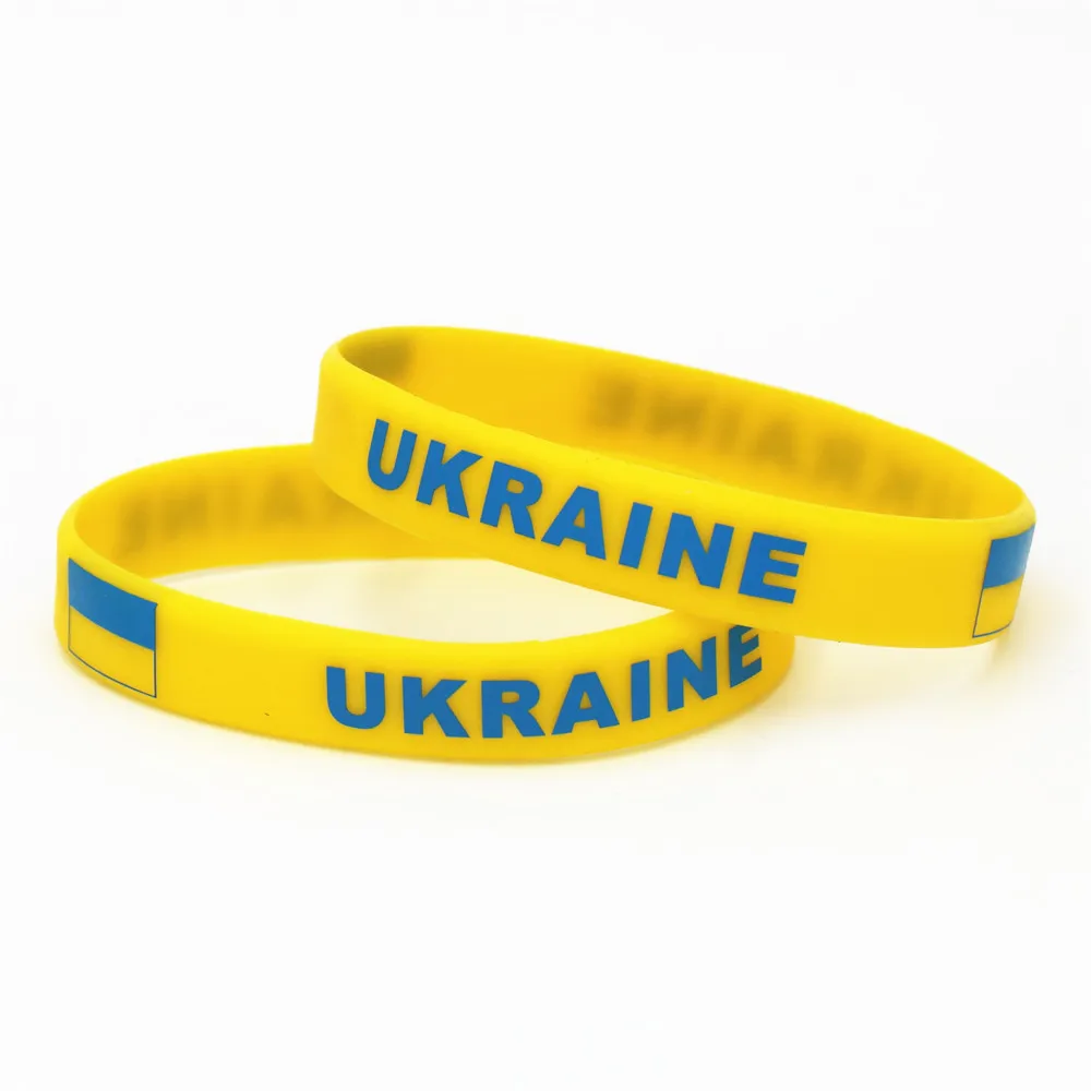 1 шт. Эластичный Силиконовый браслет с флагом Украины|Браслеты голограммой| |