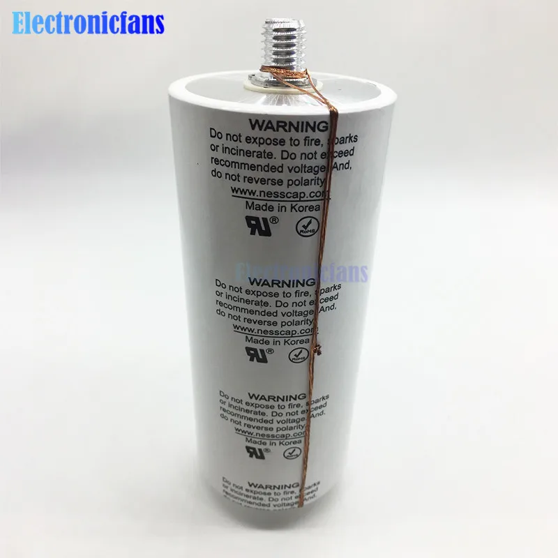 

1PC Farad Capacitor 2.7v3000f ultracapacitor 3.038wh 2.7V 3000F 2.7v Super Farad Capacitors