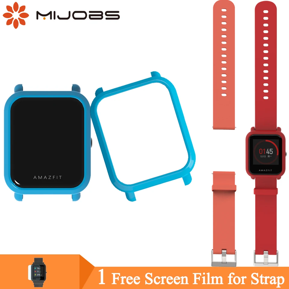 

Mijobs Bracelet Protective Case Cover for Xiaomi Huami Amazfit GTS Bip Strap BIT PACE Lite Youth Watch Plastic PC Shell Bumper