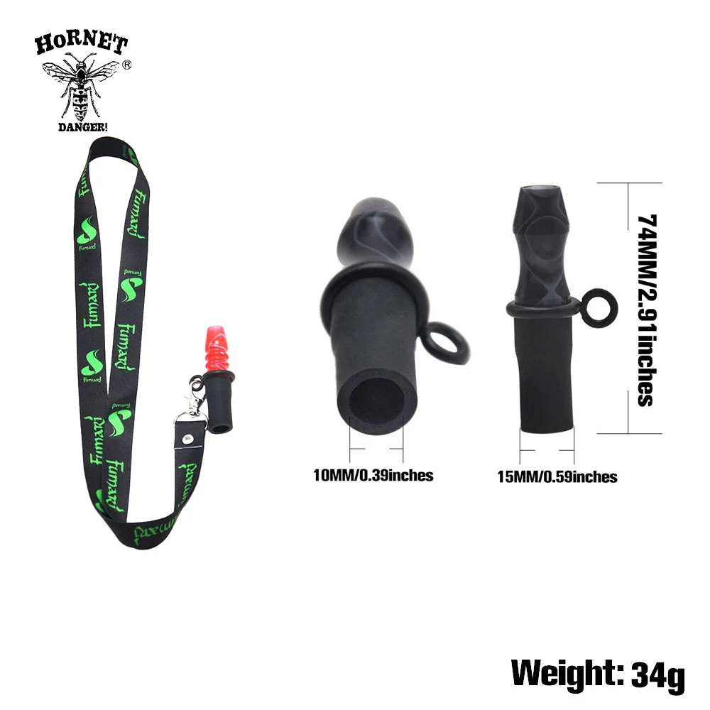 Акриловый мундштук для кальяна HORNET силиконовый и пластиковый кончик рта Sheesha Chicha