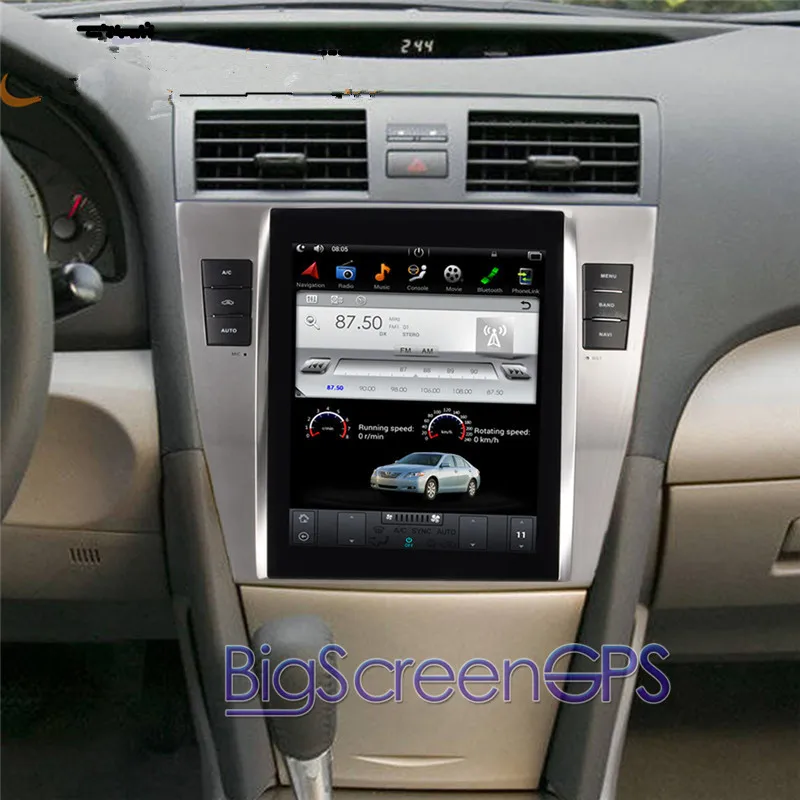 Best Car Video Players Android 8.1 Tesla style Car GPS Trackers For TOYOTA CAMRY 2007-2011 car dvr camera tape radio unit radio car 5