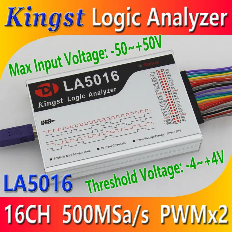 Kaufen Kingst LA5016 USB Logic Analyzer 500M max probe rate, 16 Kanäle, 10B proben, MCU, ARM, FPGA debugging tool, Englisch software