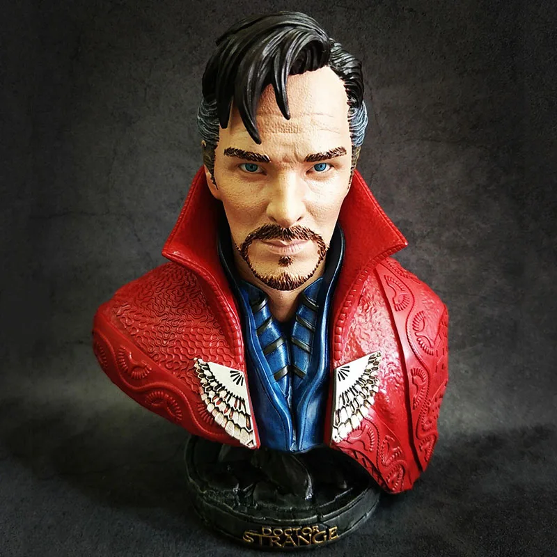 

18CM Dr. Strange'Bust Statue Model Collection Toys Marvel Avengers Doctor Strange Action Figure Model Toys Gifts