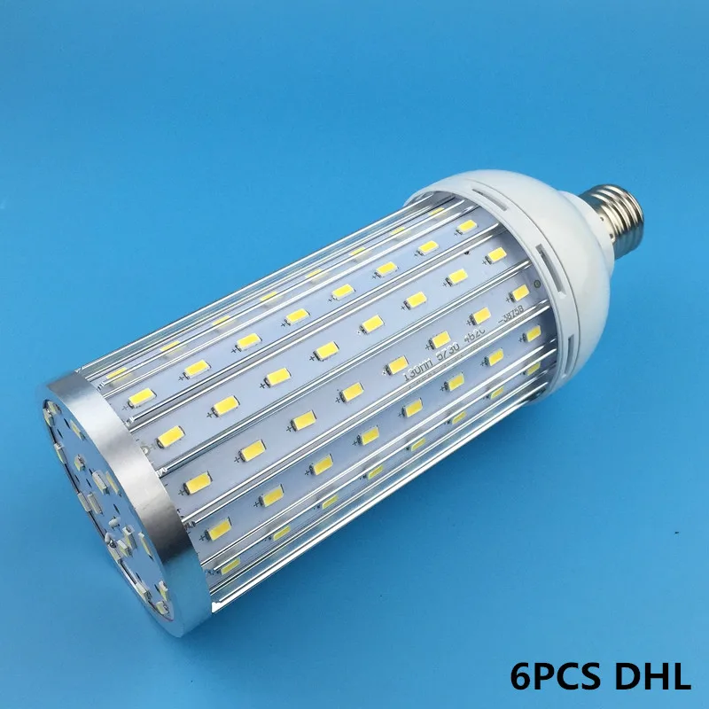 

6X DHL Aluminum corn lamp E27 50W 160led 5730 70W 210leds E40 bulb High light E26 lamps E39 E26 B22 LED lampes tube 85-265v 220v