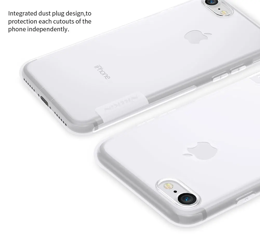 Чехол NILLKIN для iphone 7 8 plus, чехол, натуральный прозрачный мягкий TPU чехол, задняя крышка, для iphone 8 plus, Капа