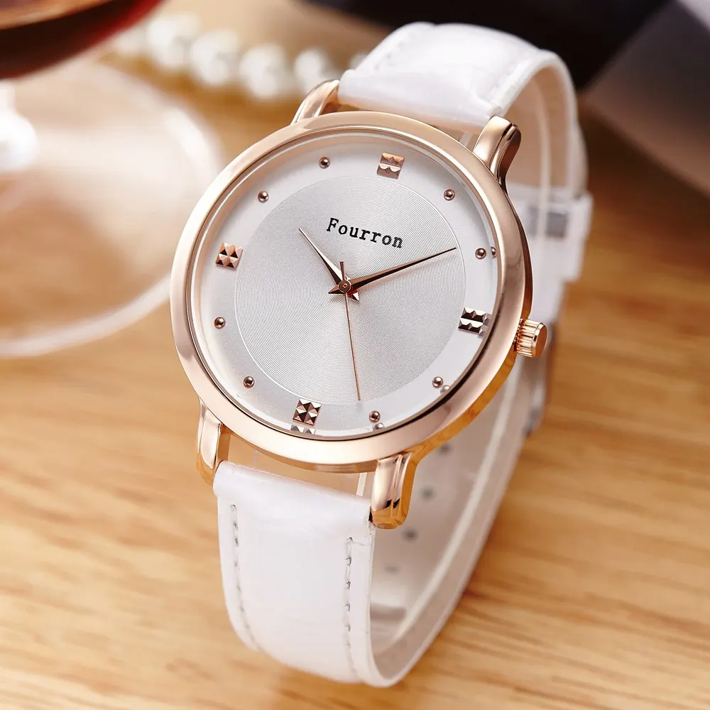 Relogio модные женские часы дамские повседневные кожаные стразы кварцевые montre femme