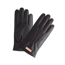 Новинка 2017 года зимние кожаные перчатки мужские кожаные перчатки с толстой волны воды стиль осень/зима, теплые и бесплатная доставка