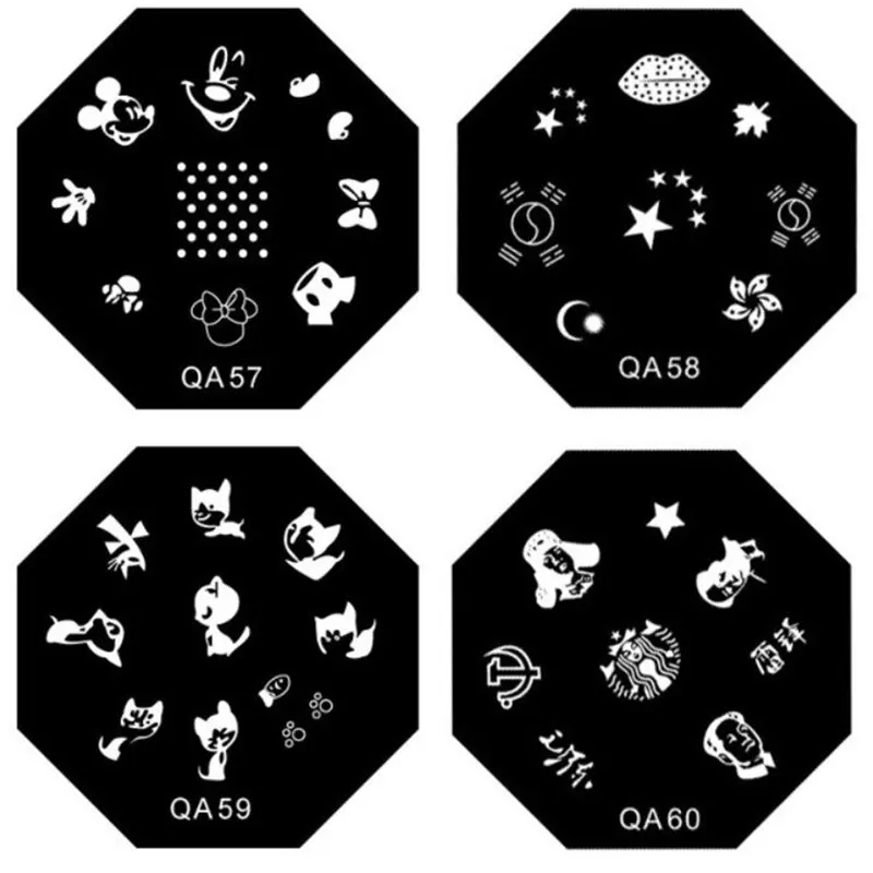 

1PC Hot Fasfion Styles Nail Art Templates Stencils Beauty Image Polish Printing Nail Stamping Plates Manicure Styling Tools