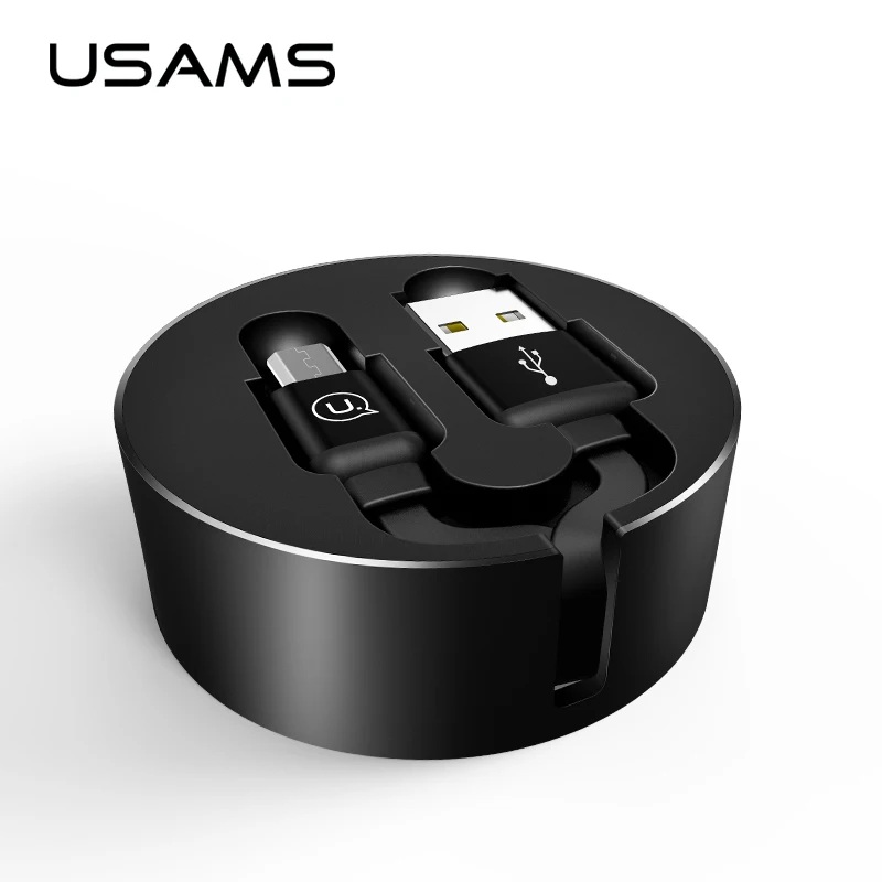 USAMS usb-кабель для iPhone XS MAX XR X Выдвижной кабель для быстрой зарядки и передачи данных для iPhone 8 7 6 Plus iPad кабель для зарядки
