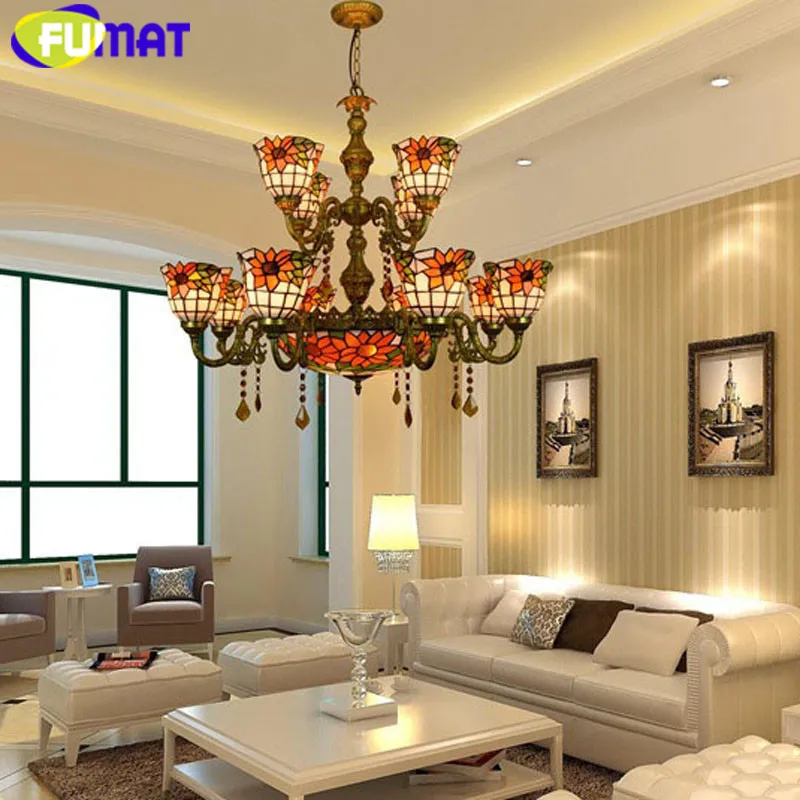 1Tiffany Sunflower Chandelier Hanglamps