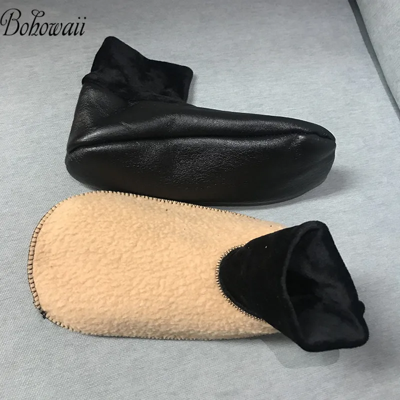 BOHOWAII толстые кожаные носки унисекс для мужчин и женщин Harajuku мусульманские зимние носки водонепроницаемые размеры 34-43 Skarpetki