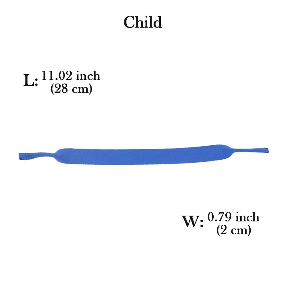 10 шт. очки солнцезащитные очки неопреновые эластичные спортивные оголовье Противоскользящий ремень безопасности шнур держатель для взрослых или детей - Цвет: Child Blue