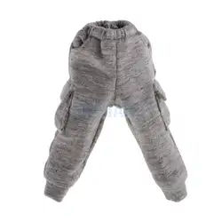 1/6 кукла повседневные штаны брюки с карманом для 12 дюймовая кукла наряжаться серый