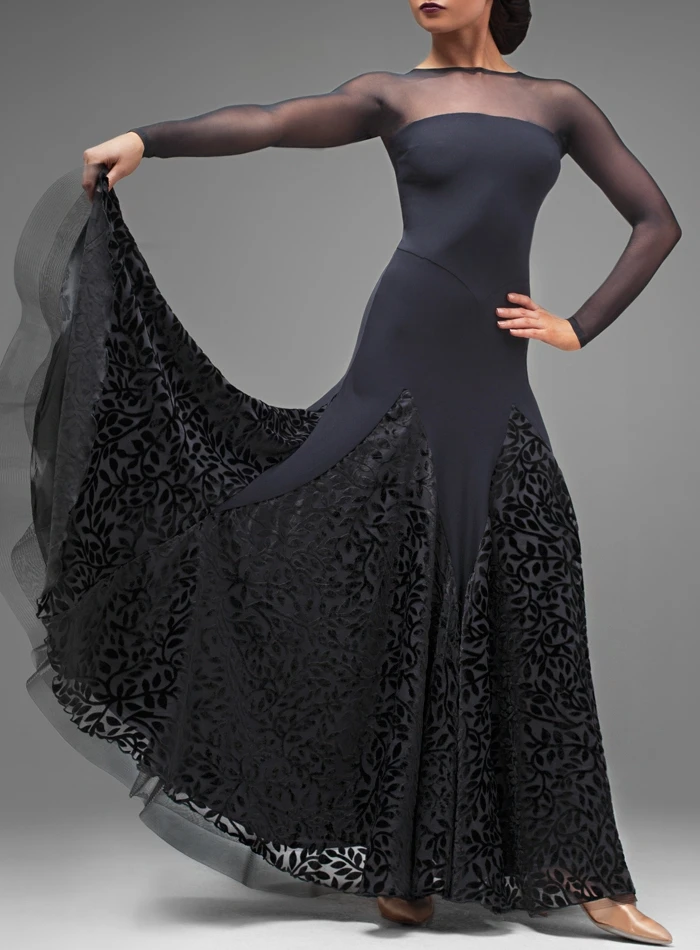 

Customize big swing black flamenco skirts ballroom dance skirts women's ballroom skirts tango waltz skirt standard dance dresses