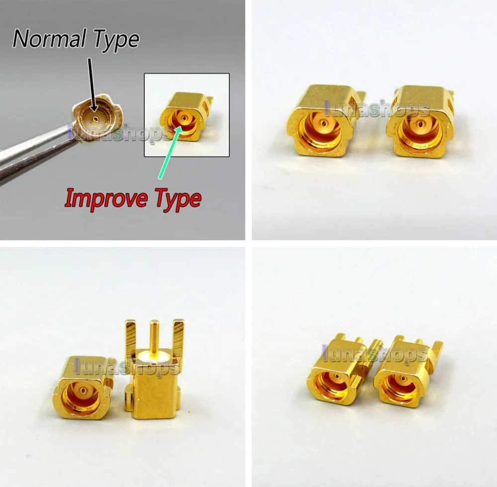 1 пара улучшенного типа MMCX Женский контактный адаптер для Shure SE535 SE425 SE315 SE846 SE215 пользовательские BA наушники LN006264