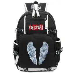 Горячие Coldplay Группа Рюкзак Косплэй Мода Световой Сумки-холсты школьный Дорожные сумки