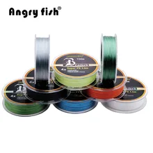 Angryfish Wholesale 100m 4 Strands Braided Fishing Line 11 Colors Super PE Line Strong Strength Fish
