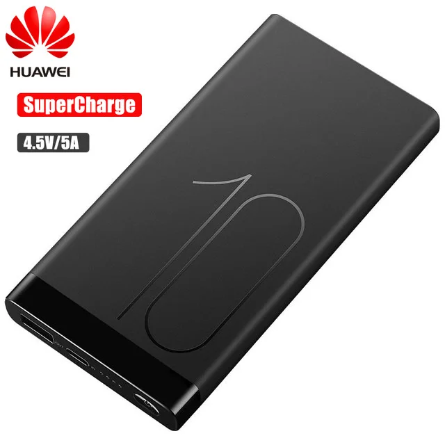 Huawei SuperCharge power Bank 10000mAh Max 22,5 W type-C Двусторонняя Быстрая зарядка с 5А кабелем 4,5 V/5A для mate 9 10 20 X Pro P10 P20