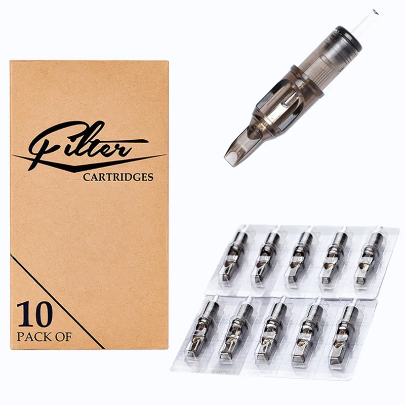 EZ Filter Safety Membrane Cartridge #12(0.35 MM) #10 (0.30 ) Magnum (M1) Tattoo Needles for Rotary Pen Machine Grip 10 Pcs