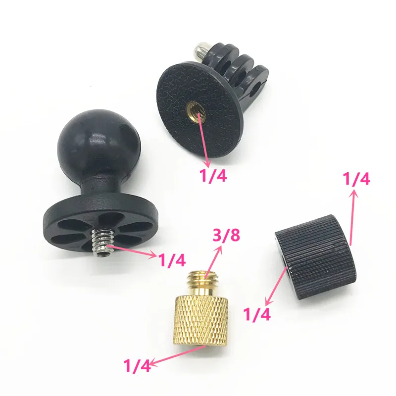 Двойной 1 дюймовый шаровой адаптер 1/4 '' 20/3/8'' 16 Штекерная камера для ОЗУ