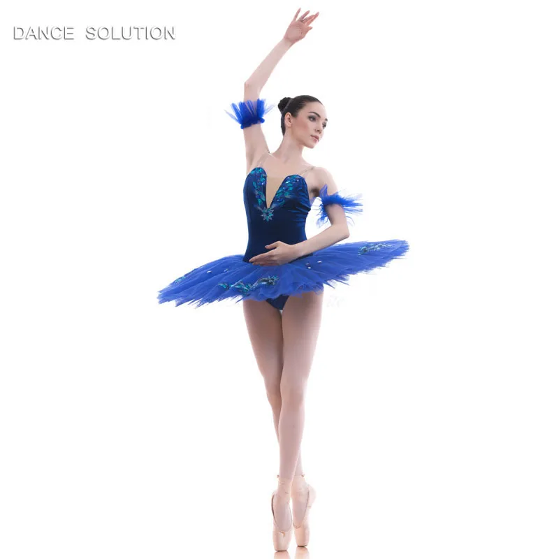 Профессиональная юбка-пачка из тюля Королевского синего цвета, костюм для балерины, женское танцевальное платье-пачка для балета с красной птицей, блинная юбка-пачка BLL027 - Цвет: Синий