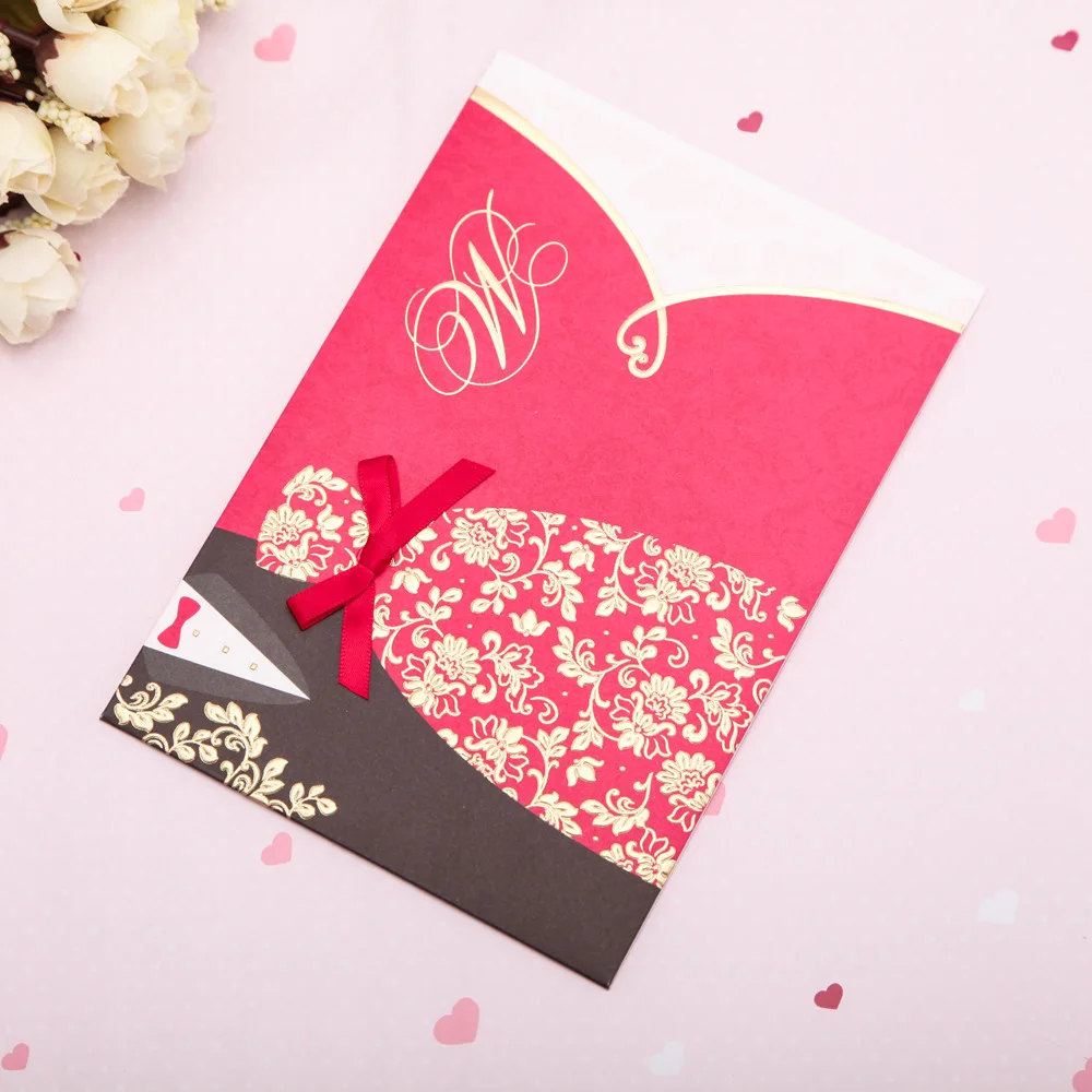  FANLUS Red-Laser-Personalized-Banquet-Party-Wedding-Invitation-Card-Envelope-Seal - 32891269039