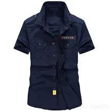 Мужская Повседневная рубашка брендовая одежда хлопок короткий рукав Новая мода мужские s рубашки-карго дышащие camisa masculina