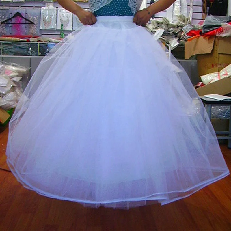 Новинка, четырехслойная юбка-американка, длинная фатиновая юбка, Женская Нижняя юбка для свадебного платья, Лолита