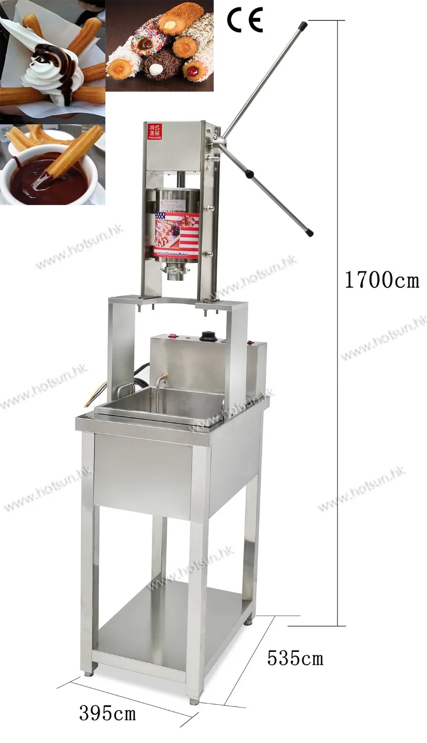 Professional 304 Stainless Steel 3L Churros Maker machine with 20L Electric Deep Fryer