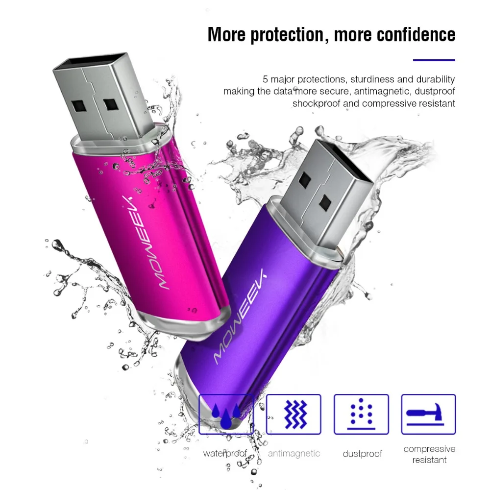Moweek мини флешка цветной USB 2 0 карта памяти 4 ГБ 8 16 32 usb флэш 64 128 водонепроницаемый u