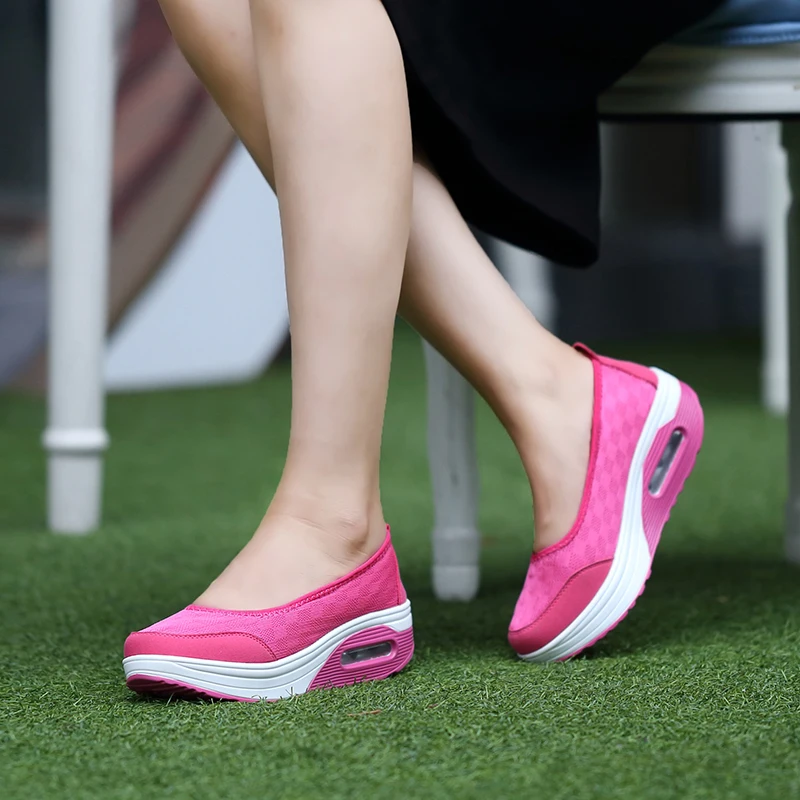 Женская обувь на платформе; дышащая обувь, визуально увеличивающая рост; обувь для фитнеса; летняя Уличная обувь для похудения; AA60002