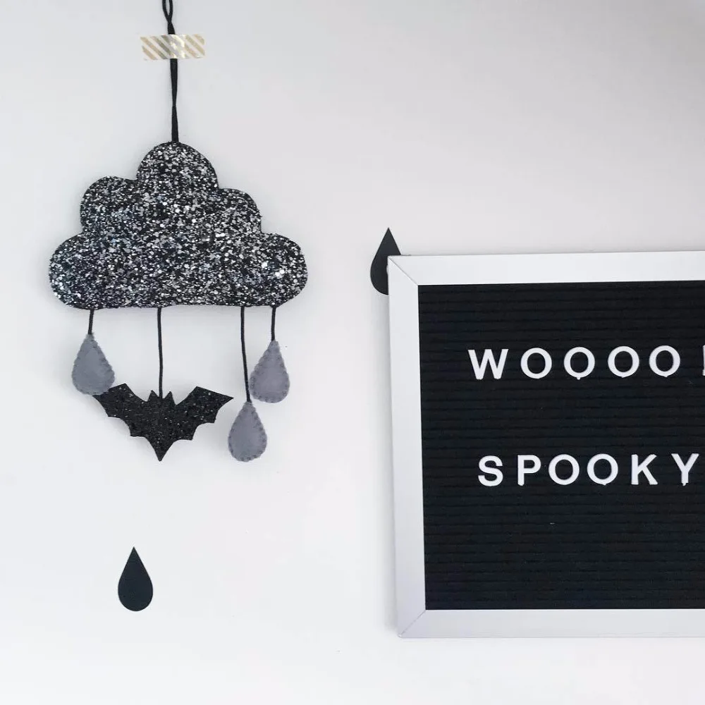 

D Ins Nordic stuffed Cloud Raindrops with cool batman pendant Tent Ornaments Wall hangings Baby Photography Props Decorations