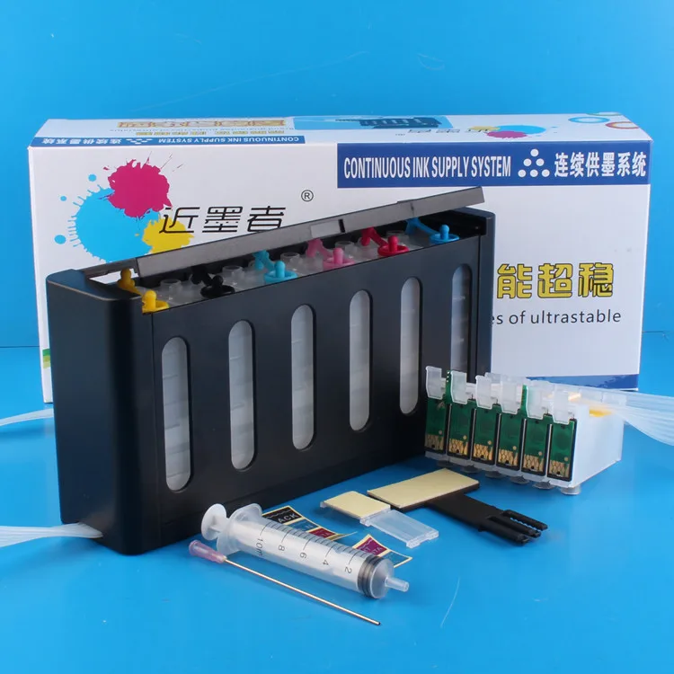Universal 6Color Continuous Ink Supply System CISS kit with full