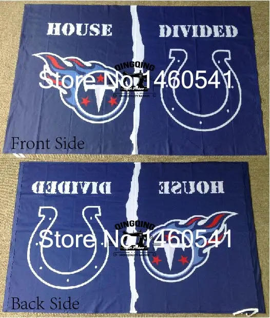 Tennessee Titans Indianapolis Colts House Divided Flag 3ft
