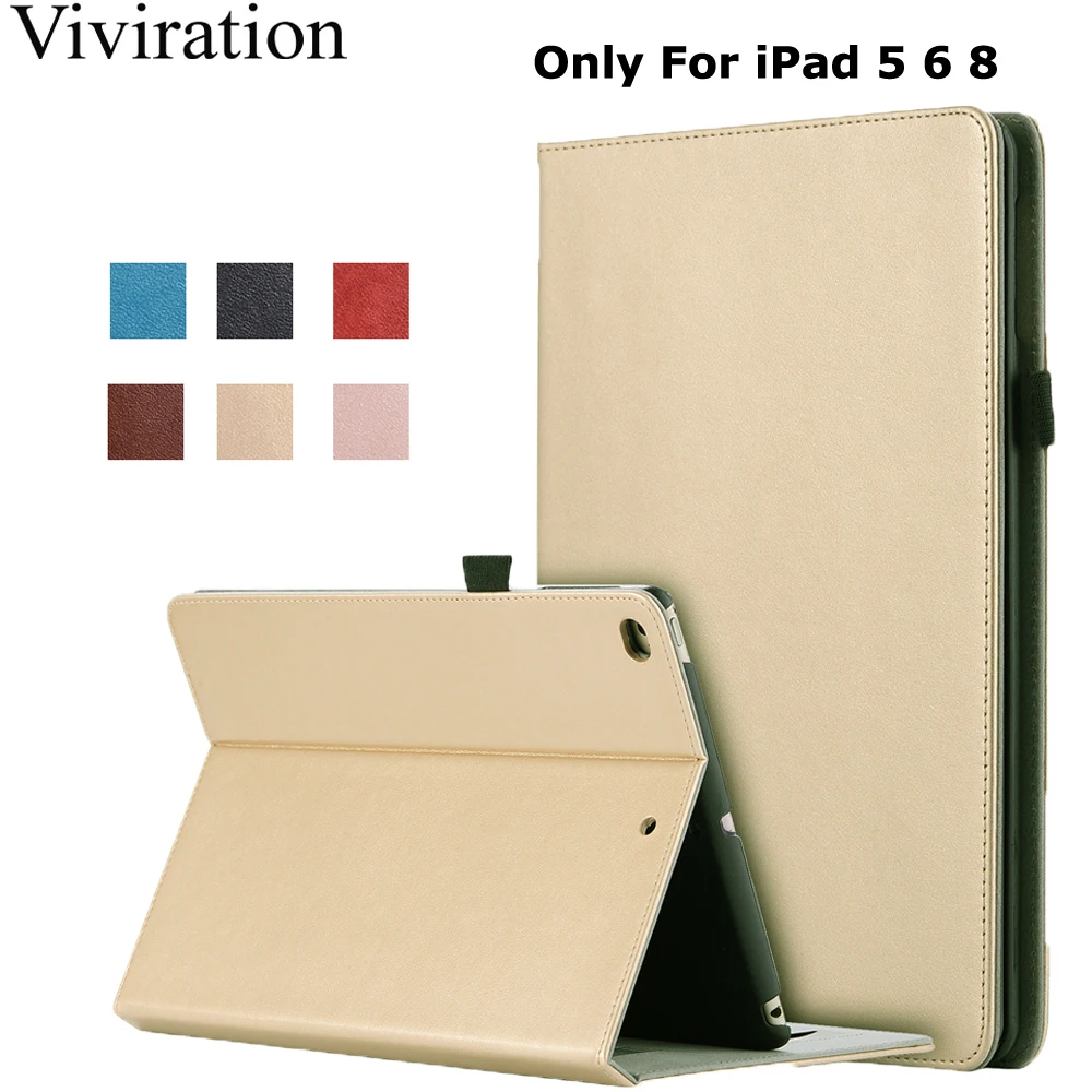 

Faux Leather Auto Sleep Wake Tablet Smart Case For Apple iPad 5 6 8 iPad Air 1 / 2 iPad 9.7 2017 Folio Flip Stand House Shell