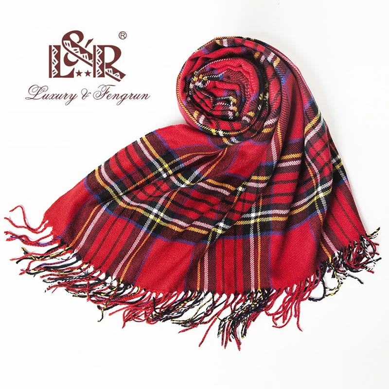 2018 Oversized Pashmina Tassels Winter Female Scarf Women Plaid Blanket Wool Scarfs Cashmere Women Foulard Femme Shawls Wraps