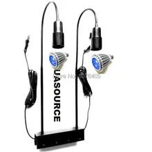 E27 двойной светильник с зажимом для близнецов, подставка для аквариума, лампа с держателем на 360 градусов, зажим для ремня, переключатель, светодиодный светильник для выращивания, держатель лампы, Светодиодный точечный светильник