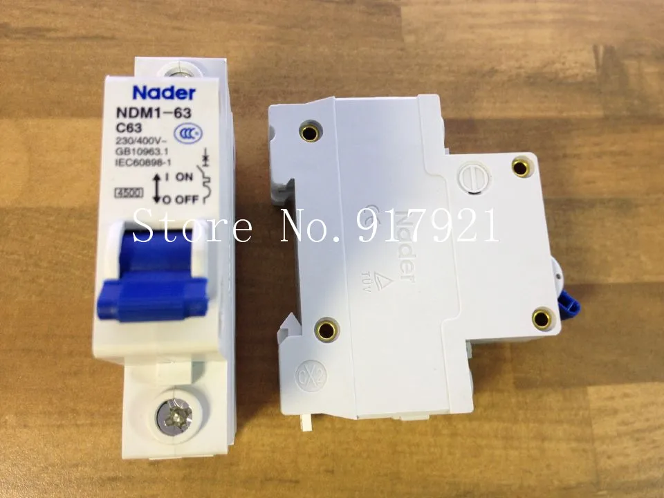

[ZOB] The letter NDM1-63 Nader genuine new C63 mini circuit breaker 1P63A air switch --12pcs/lot