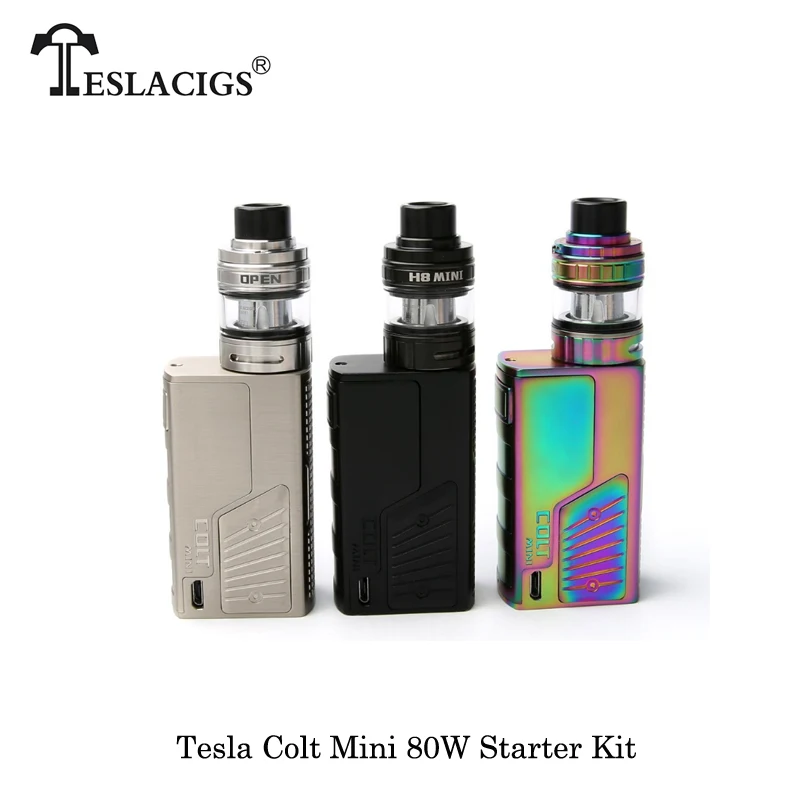 

Electronic Cigarettes 100% Original Teslacigs Colt Mini 80W Box Kit Mini Box Mod H8 Mini 2017 best Mechanical Mod Vape Vaporizer