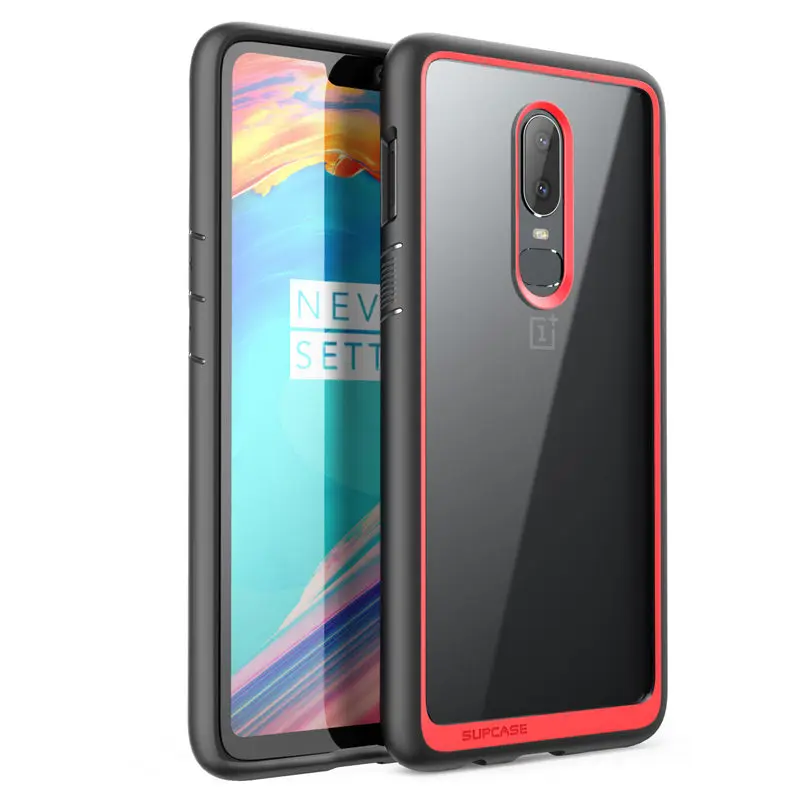 Чехол для телефона для OnePlus 6 SUP, чехол UB, стильная серия, противоударный Гибридный защитный бампер премиум класса из ТПУ+ чехол из поликарбоната для One Plus 6, чехол - Цвет: Red