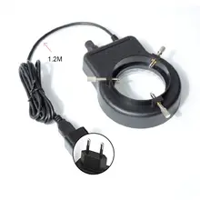 Микроскоп лампа одноцилиндровый бинокулярный стерео микроскоп кольцевая лампа Встроенный светодиодный светильник с кольцом источник Регулируемая яркость