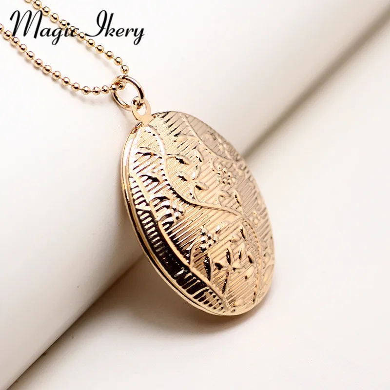 

Magic Ikery round Photo memory floating locket laciness Necklace fragrance essential oil diffuser for women 2016 MKA92