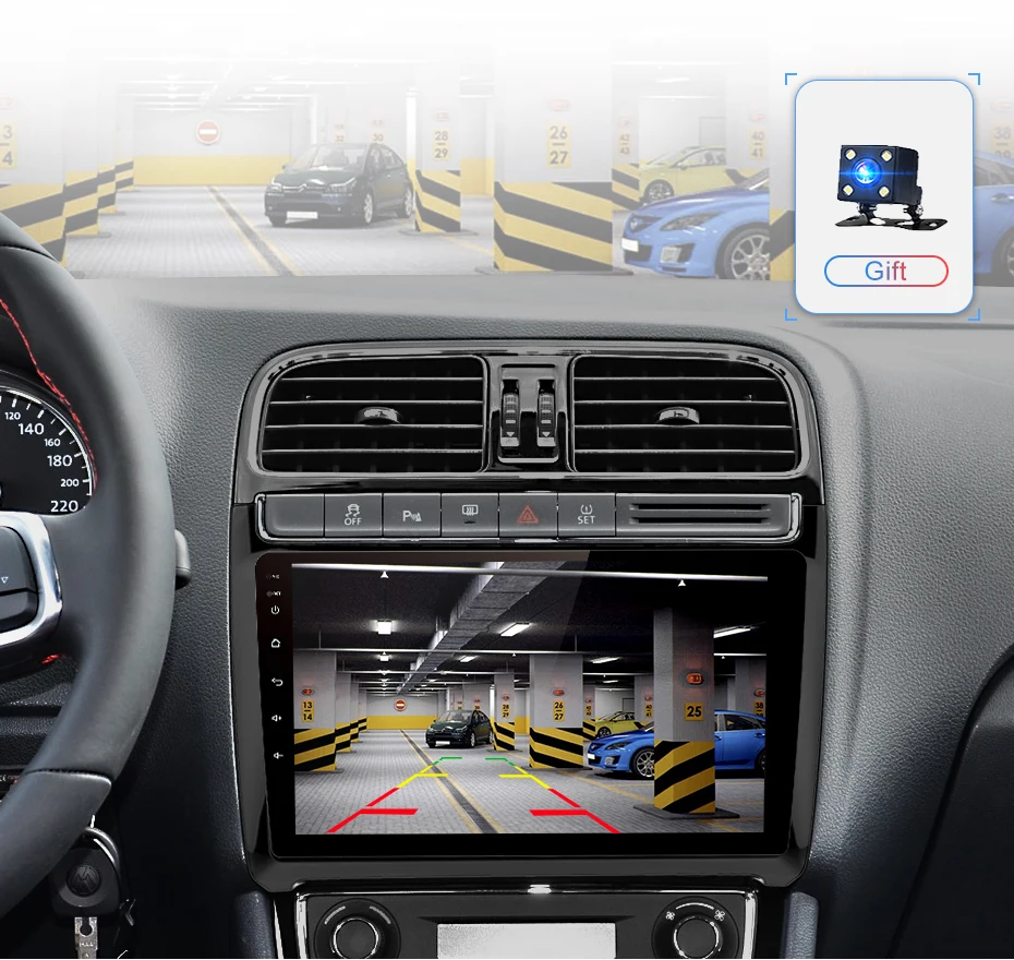 Top AWESAFE 2 din Android 8.1 Car Radio Multimedia video player gps navigation For POLO 2009 2010 2011 2012 2013 2014 2015 2016-2018 10