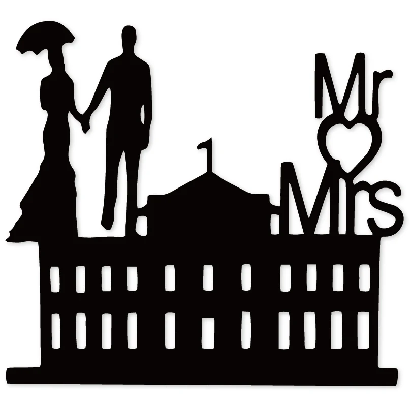 Hemere пара Черч Mr Love Mrs трафарет для резки металла DIY Скрапбукинг альбом декор