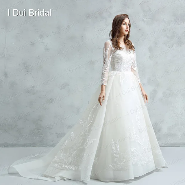 illusion neckline bridesmaid dress