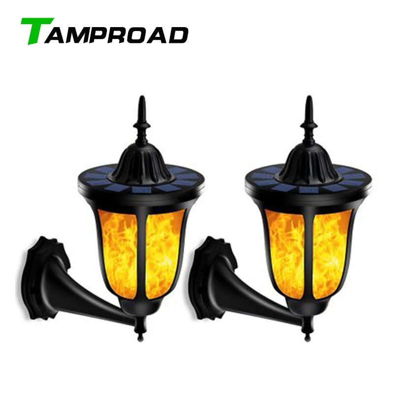 

TAMPROAD Solar Flame Lamp Flickering Path Lawn LED Torch Lights Realistic Dancing Flames Effect Light Bulb Outdoor Garden Decor