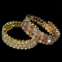 Fashion Luxury Women Multi Layers Crystal Rhinestone Bracelets Bangles Adjustable Wedding Pulseras Jewelry Girl Gifts 1